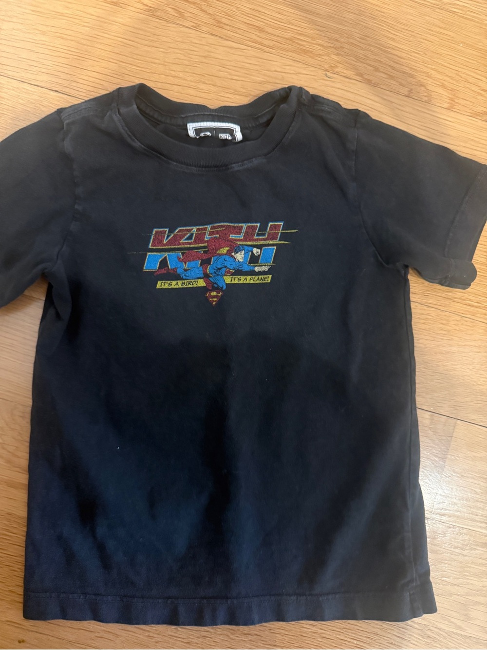 Kith Kids Black Kids Superman Graphic Tee - “ it’s a bird “ tee